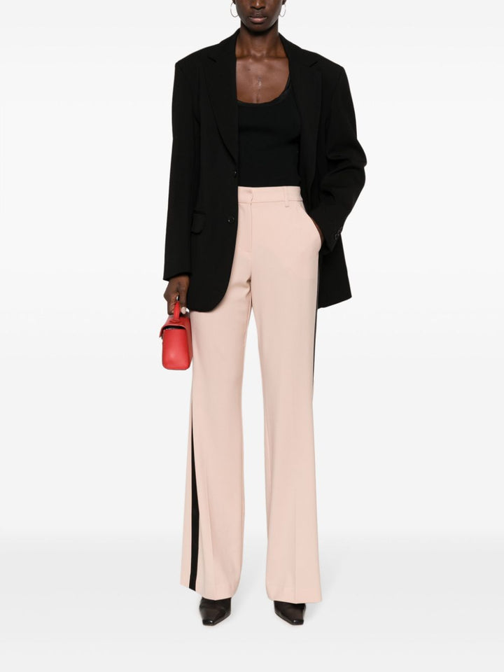 side-stripe flared trousers-3