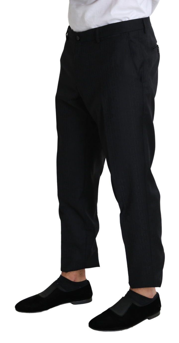 Dolce & Gabbana Black Wool Skinny Cropped Trouser Dress