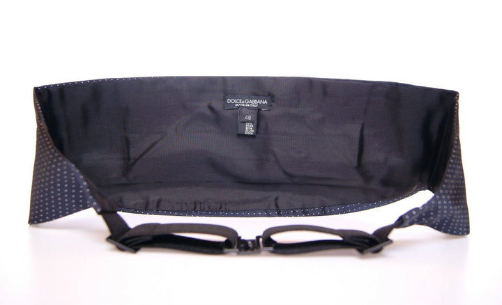 Dolce & Gabbana Blue Waist Smoking Tuxedo Cummerbund Belt