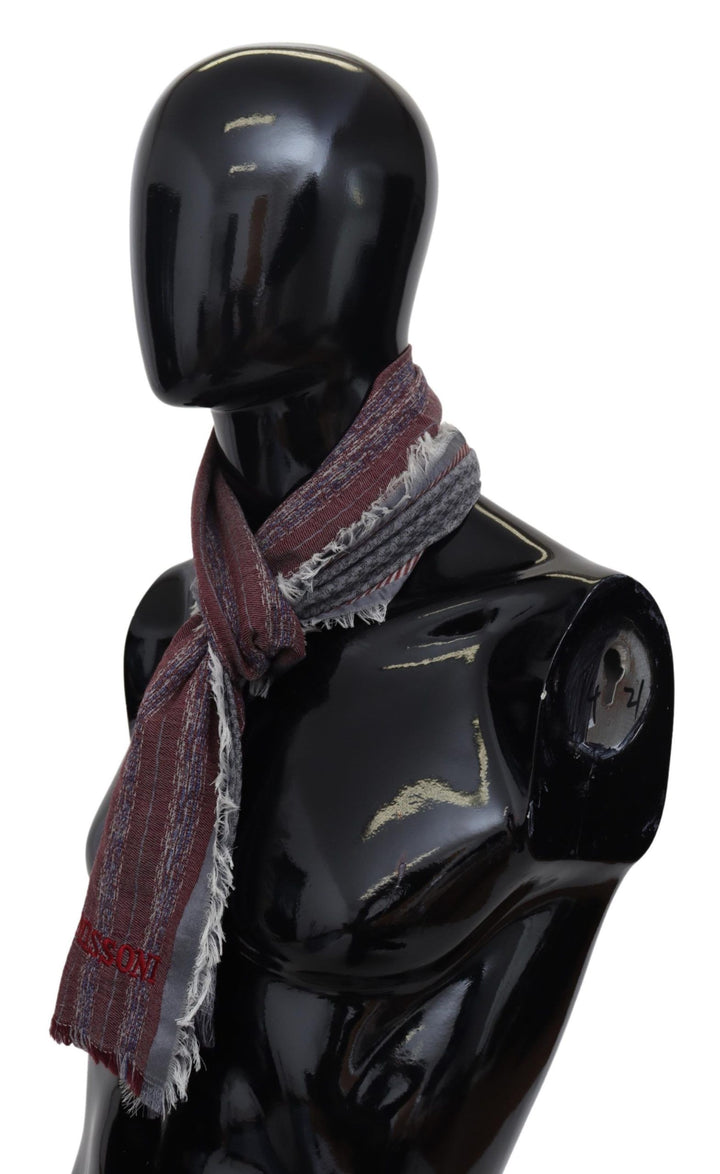 Missoni Multicolor Wool Striped Unisex Neck Wrap Shawl Scarf