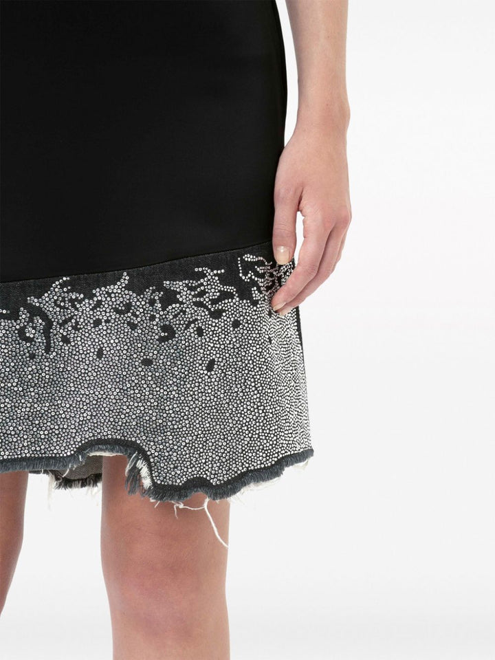 JWAnderson glitter-detail asymmetric skirt-4