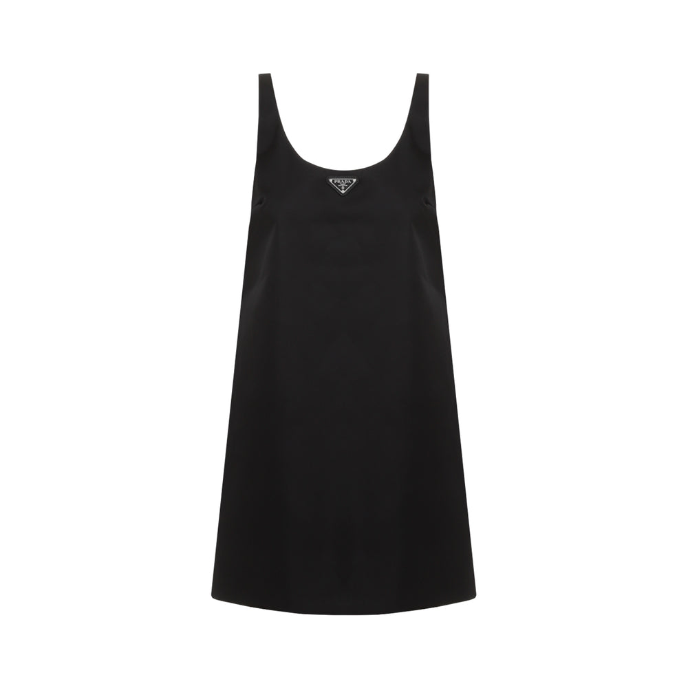 Black Re-nylon Mini Dress-1