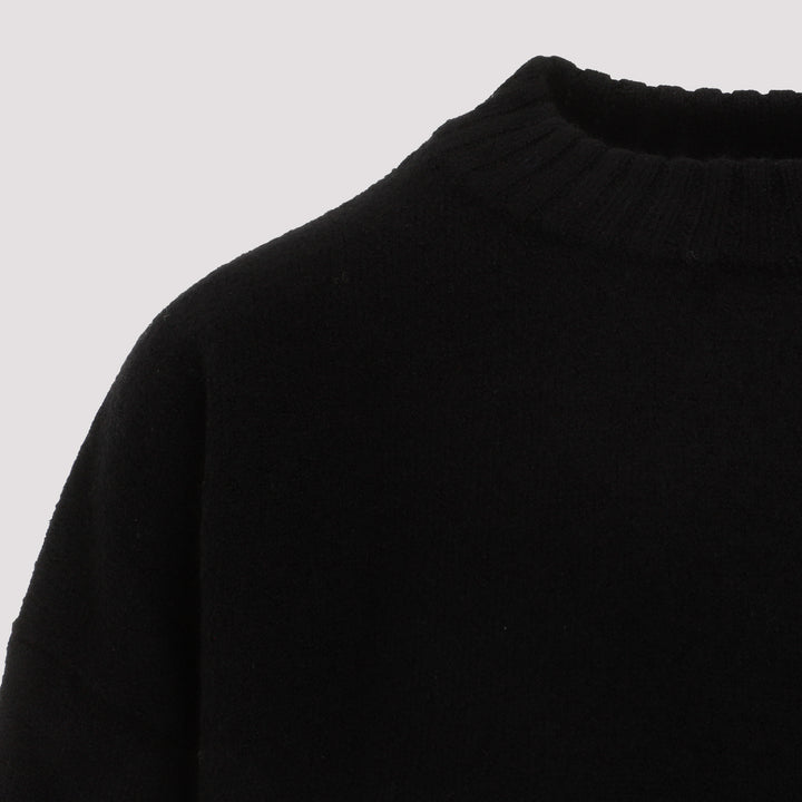 Black Wool Pullover-4