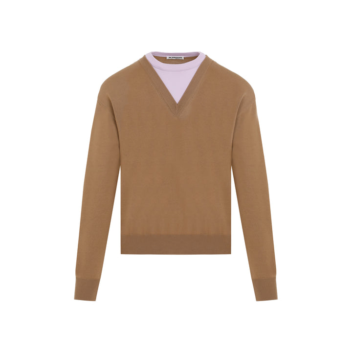 Brown Virgin Wool Pullover-1