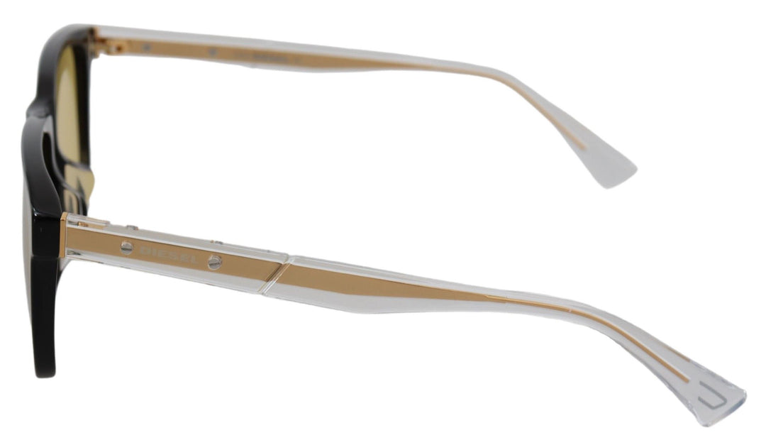 Diesel Black Frame DL0330-D 01E 57 Yellow Transparent Lenses Sunglasses