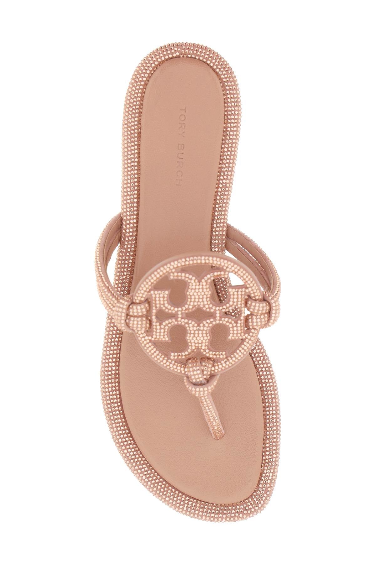 pavé leather thong sandals-1