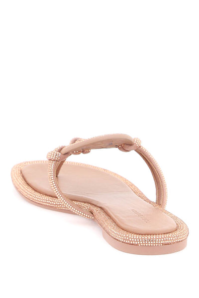 pavé leather thong sandals-2