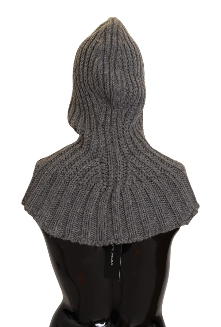 Dolce & Gabbana Gray 100% Cashmere Knitted Wrap One Size Scarf