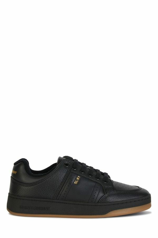 Seymayka-Saint Laurent Black Calf Leather Low Top Sneakers – SEYMAYKA