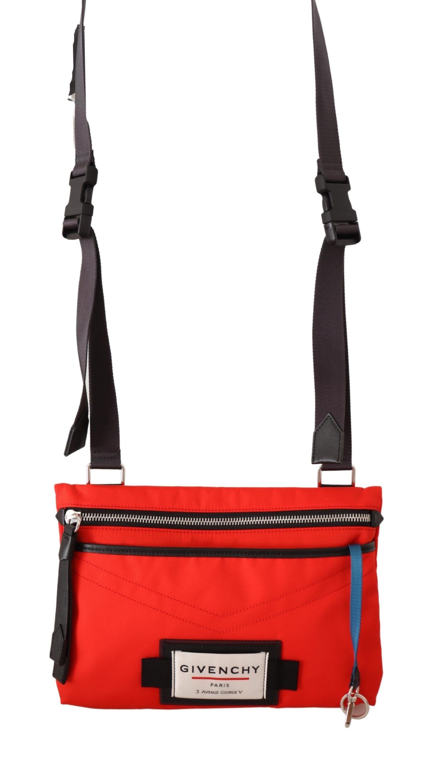 Givenchy ボディバッグ レッド/ブラック Seymayka-Givenchy Red Polyamide Downtown Flat Crossbody Bag – SEYMAYKA