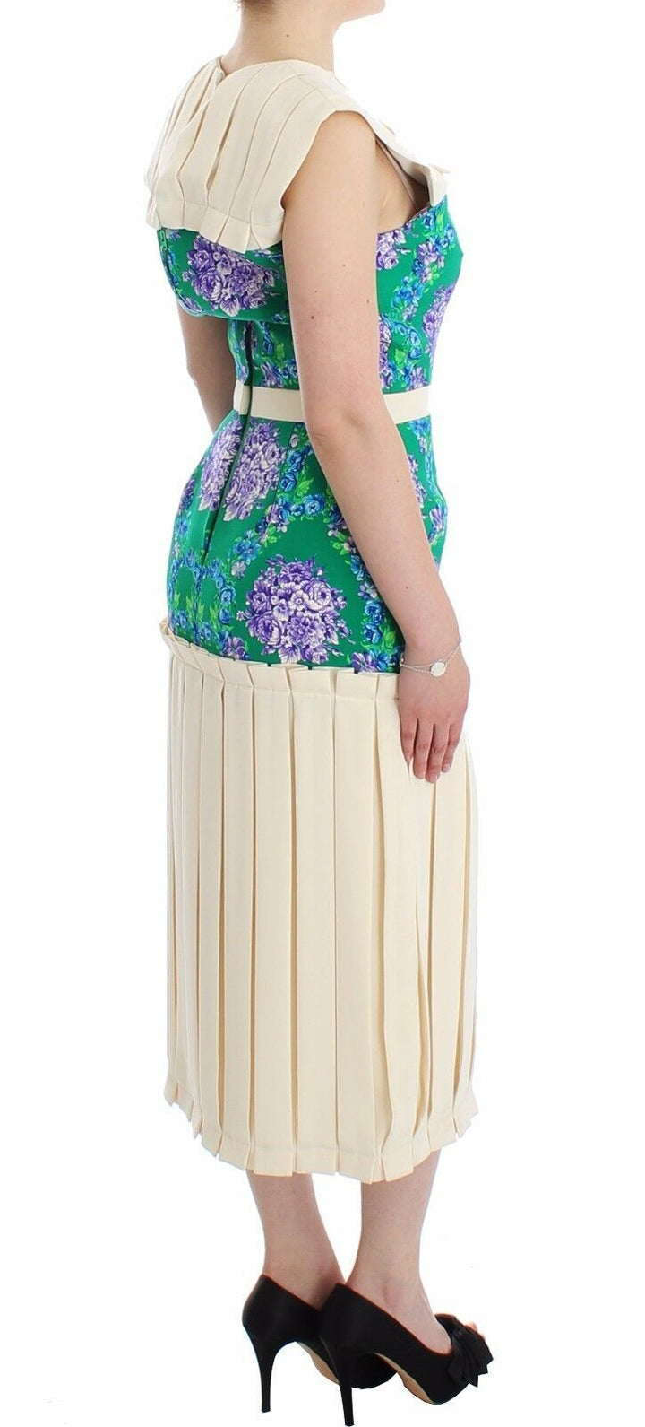 Caterina Gatta Multicolor Dress Gown Floral Sleeveless Gown