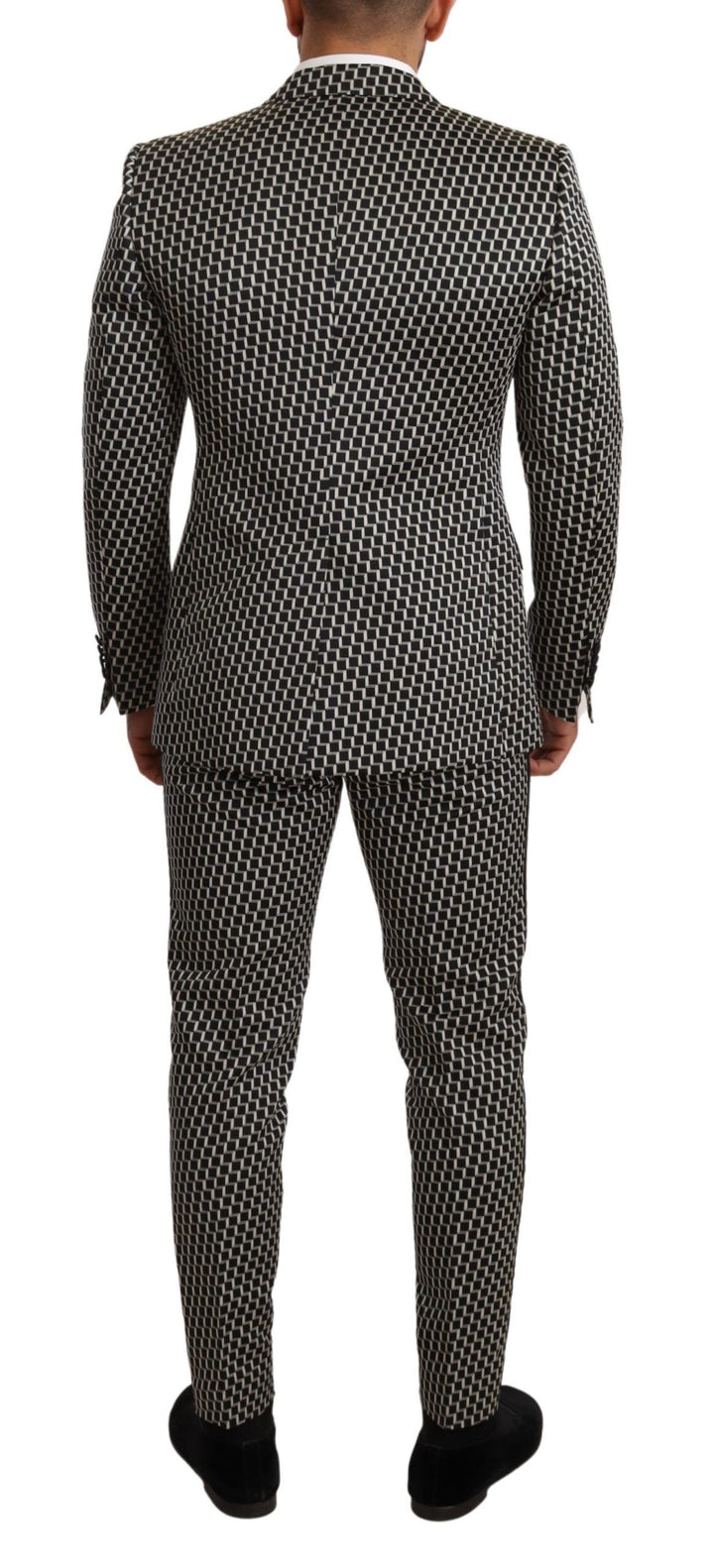 Dolce & Gabbana Dark Gray Check 3 Piece Set MARTINI Suit