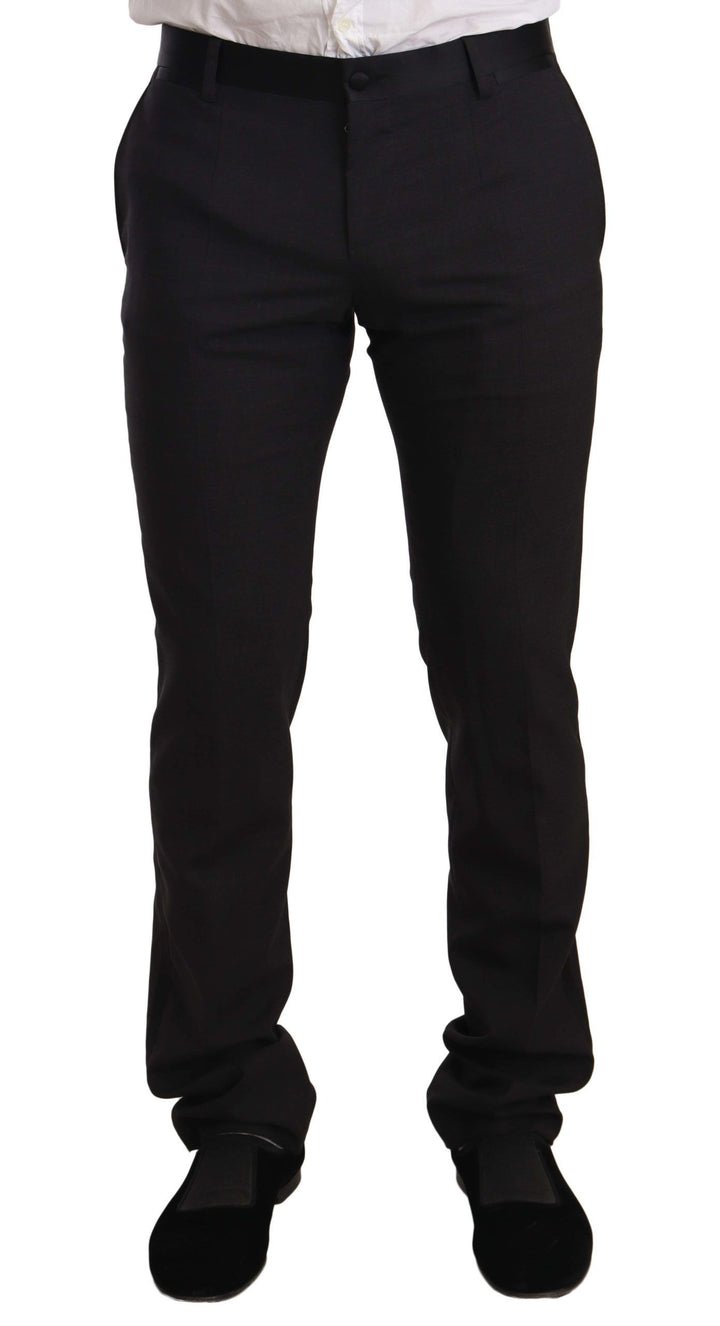 Dolce & Gabbana Blue Velvet Cotton Slim Fit Smoking Suit