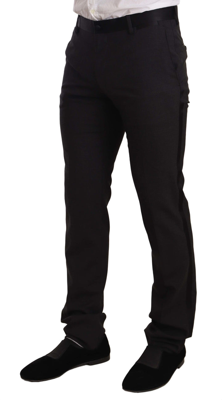 Dolce & Gabbana Blue Velvet Cotton Slim Fit Smoking Suit
