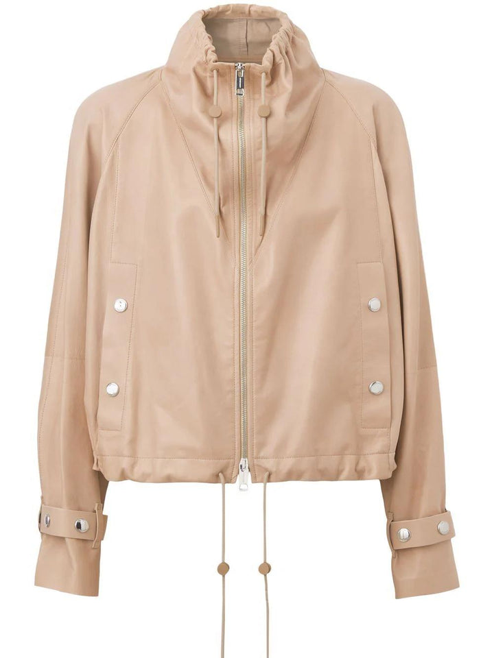 BURBERRY cropped leather jacket-0