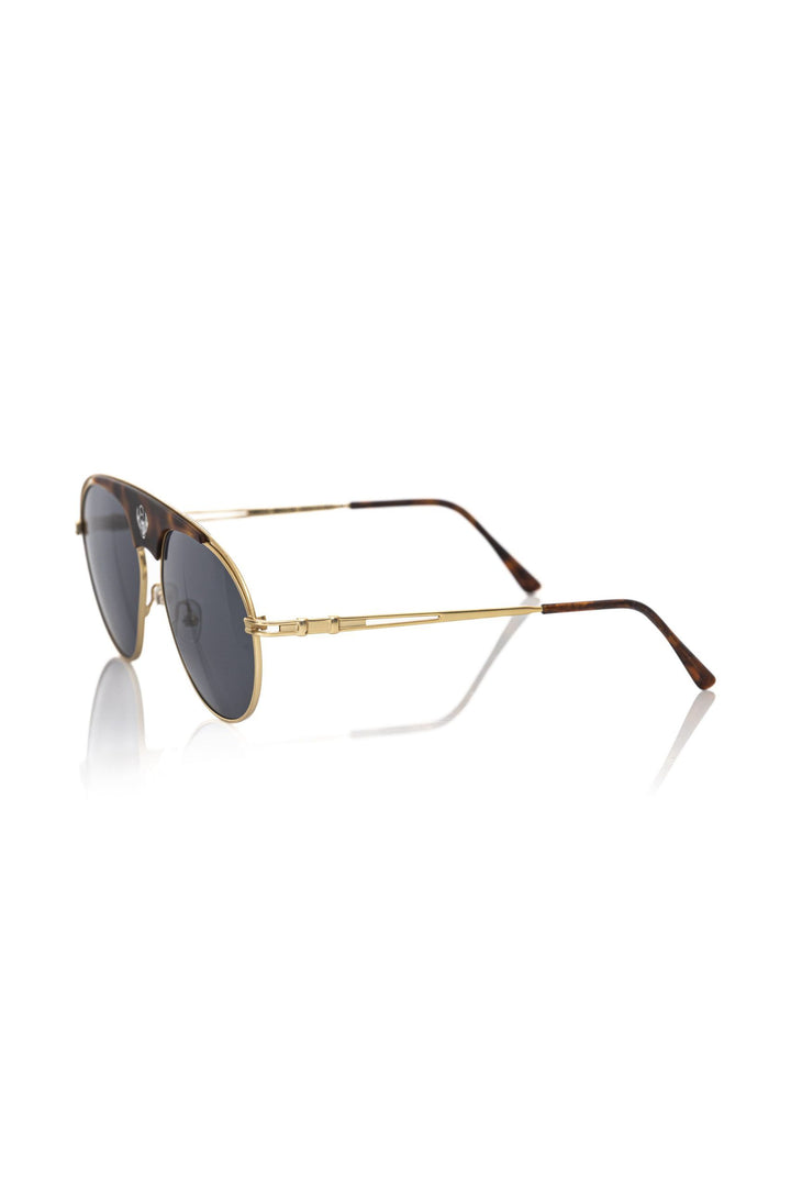 Frankie Morello Brown Metallic Fibre Men Sunglass