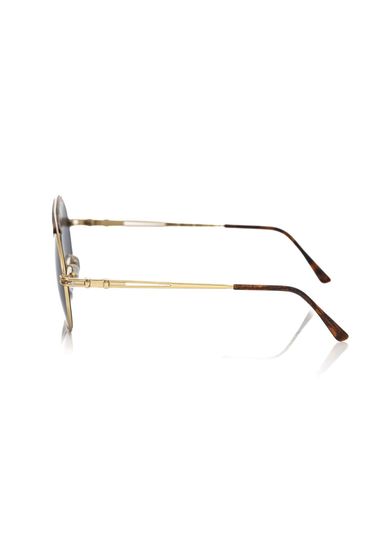 Frankie Morello Brown Metallic Fibre Men Sunglass