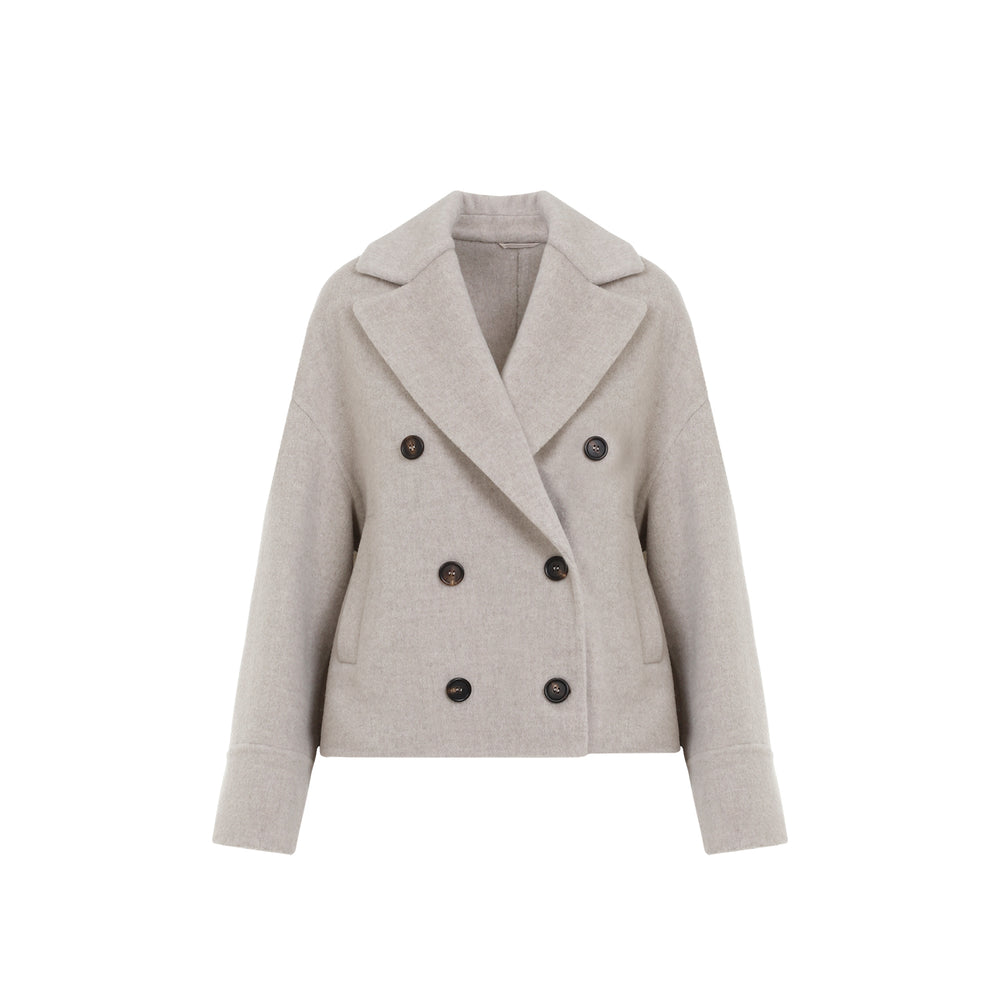 Beige DB Couture Wool Coat-1