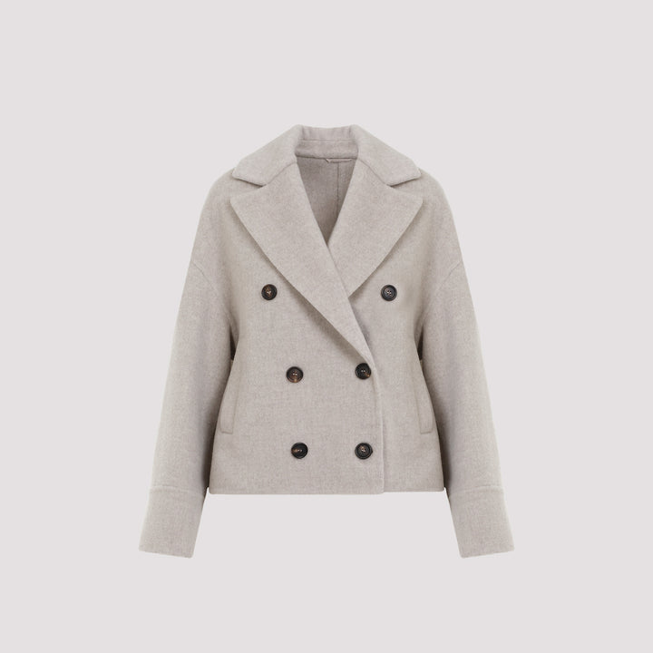Beige DB Couture Wool Coat-2
