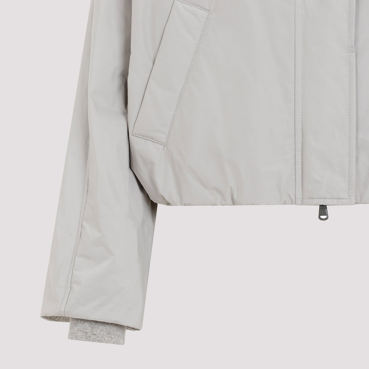 Grey WR Padded Polyester Jacket-5