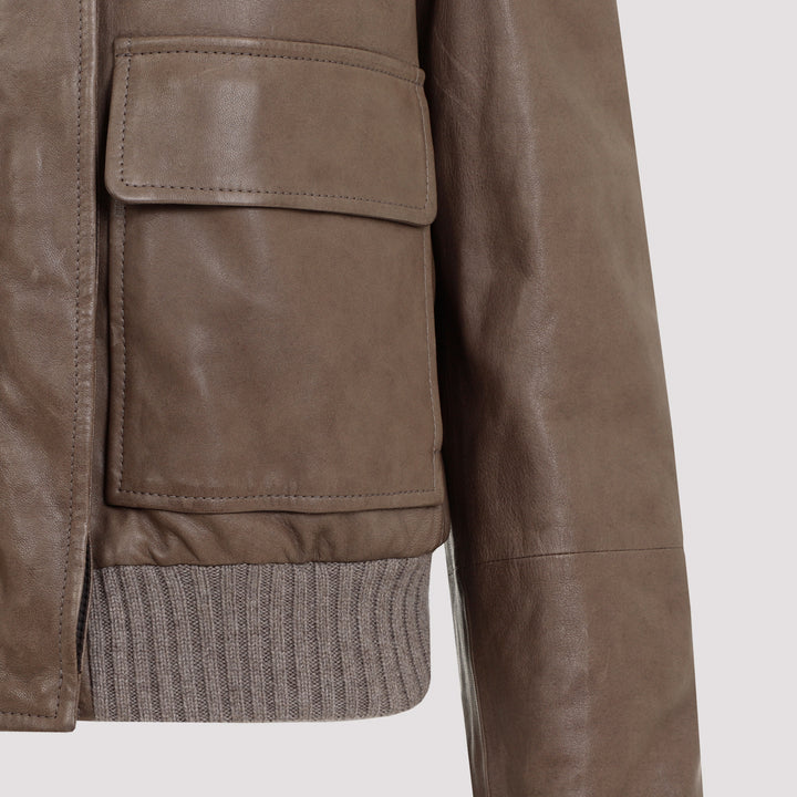 Brown Leather Jacket-4