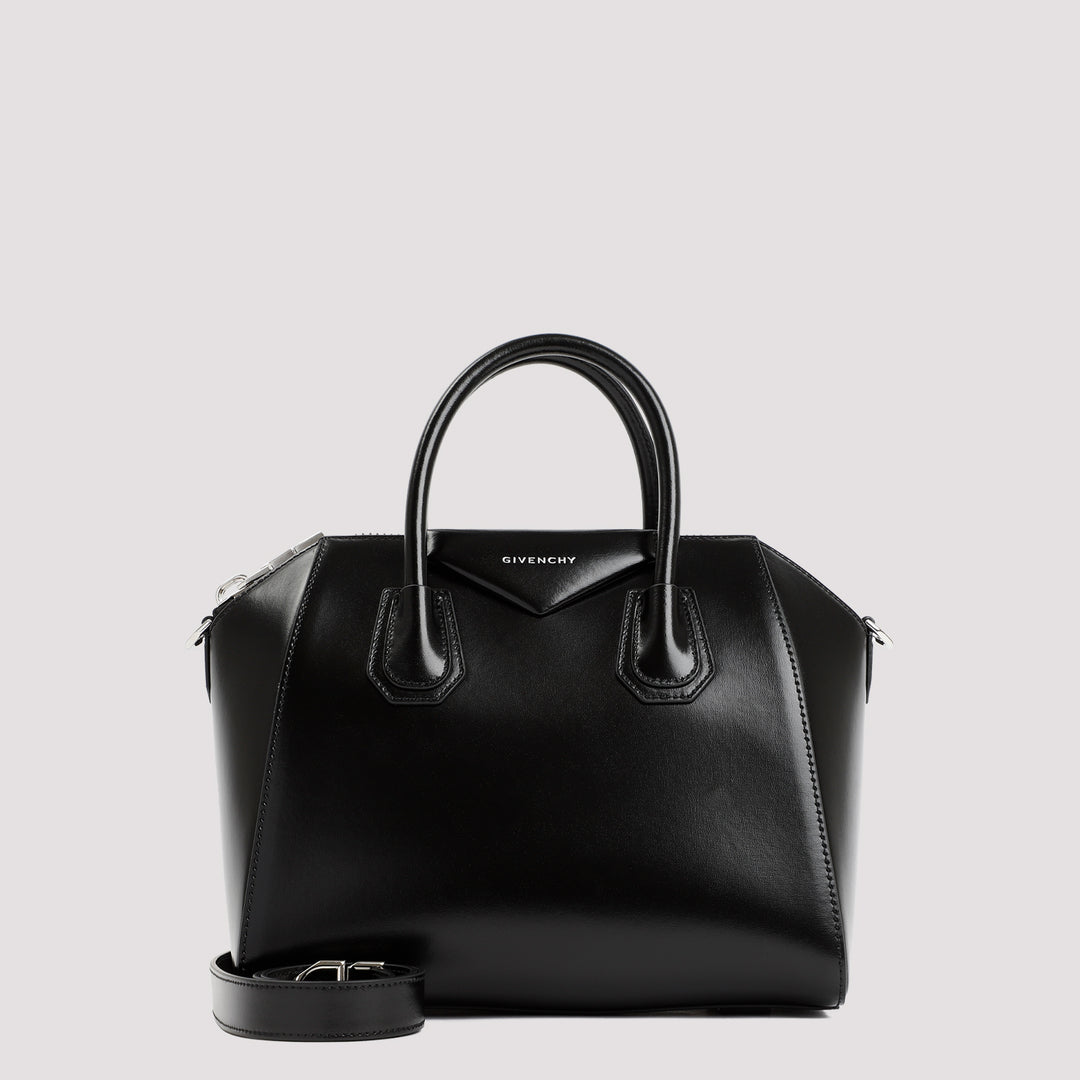 Black Calf Leather Antigona Small Bag Handbag-0