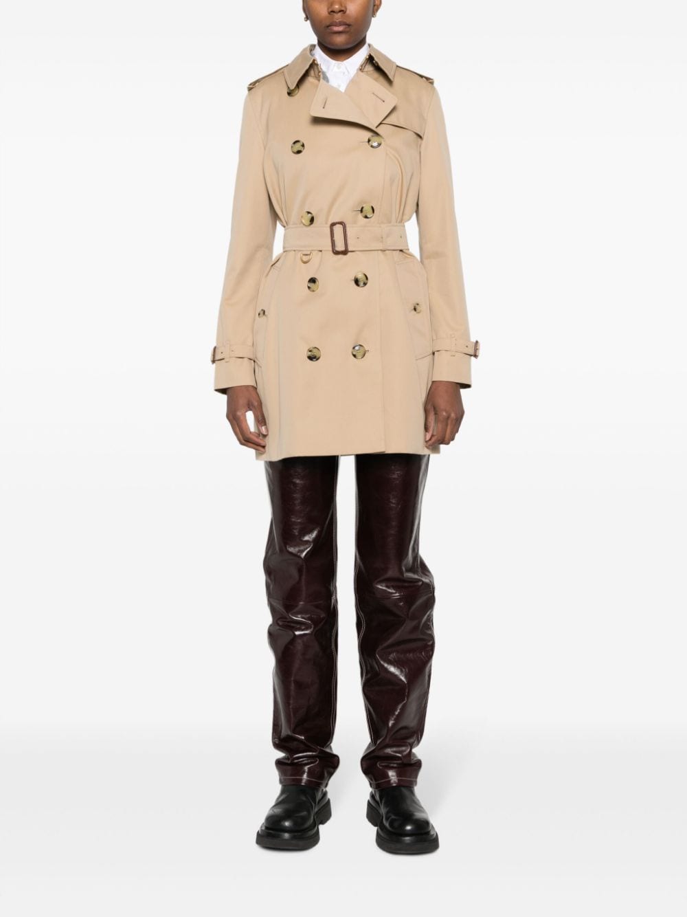 Short Kensington Heritage cotton trench coat-1