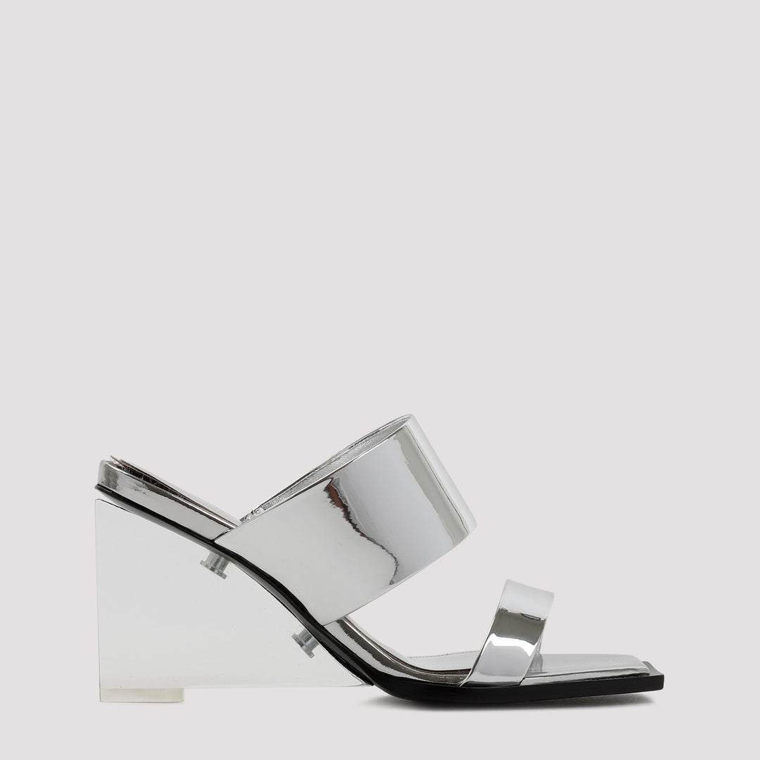 Silver Calf Leather Sandals-0