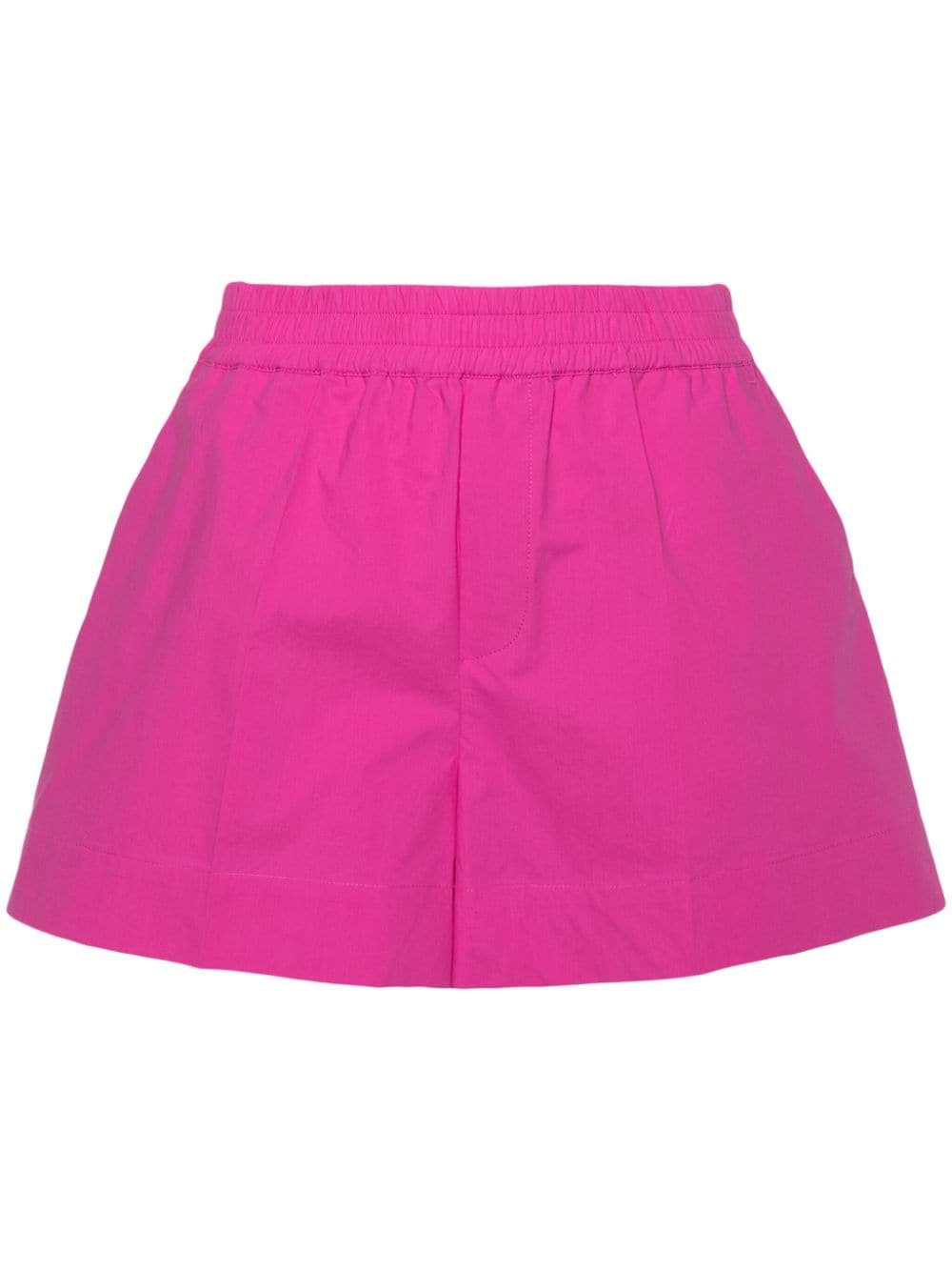 elasticated-waist cotton shorts-0