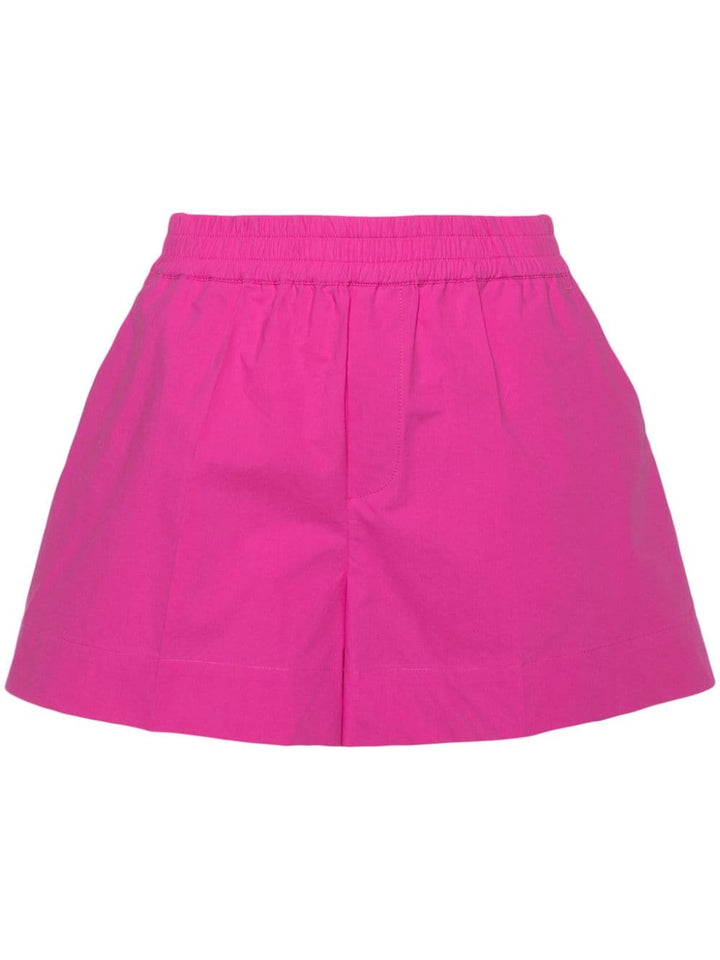 elasticated-waist cotton shorts-0
