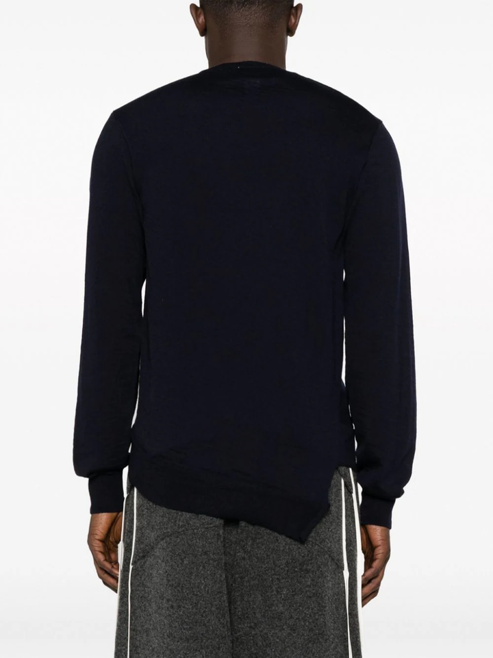 x Lacoste logo-patch wool jumper-10