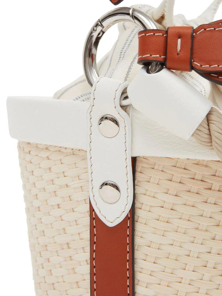 MAISON MARGIELA Fire Bucket woven-raffia shoulder bag-4