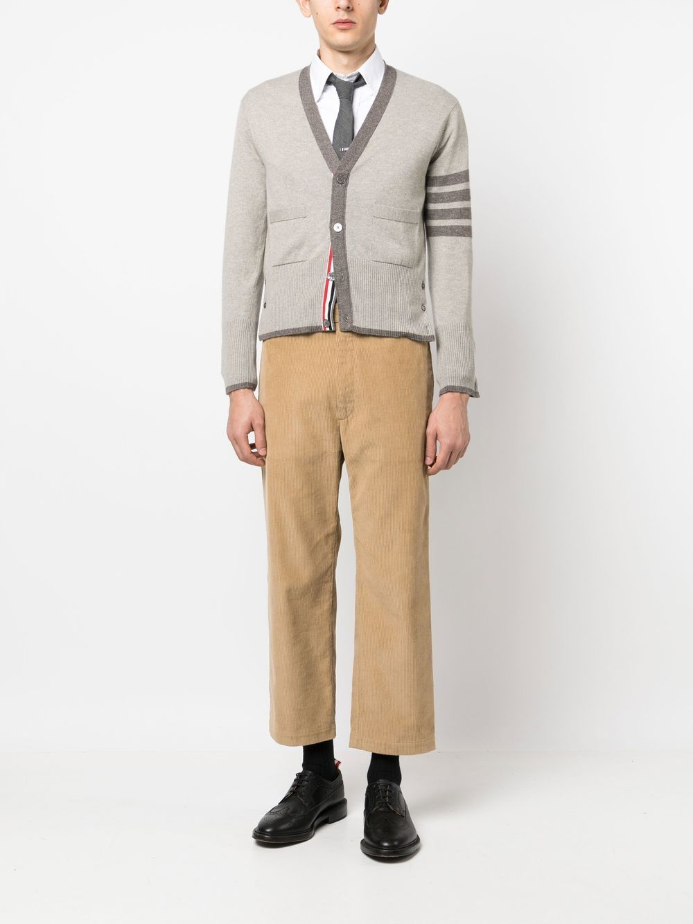 THOM BROWNE UNCONSTRUCTED STRAIGHT LEG SINGLE WELT POCKET TROUSER IN CORDUROY-5