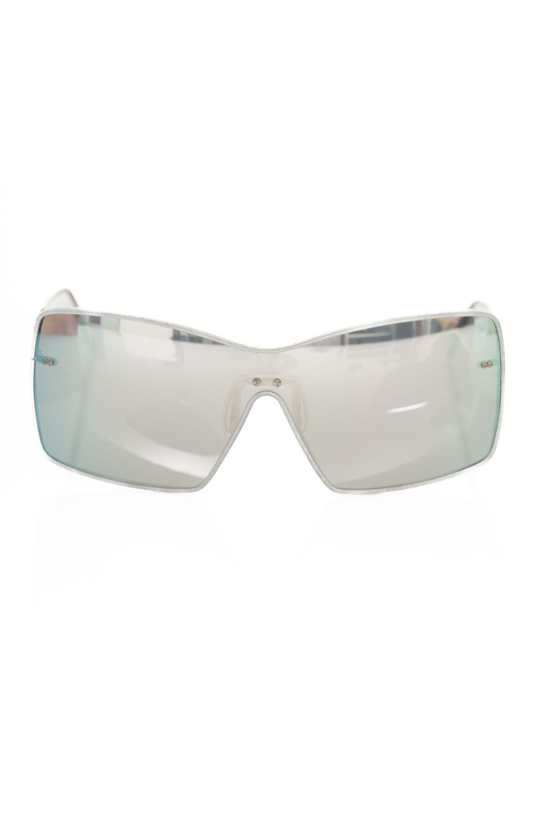 Frankie Morello Silver Metallic Fiber Women Sunglasses