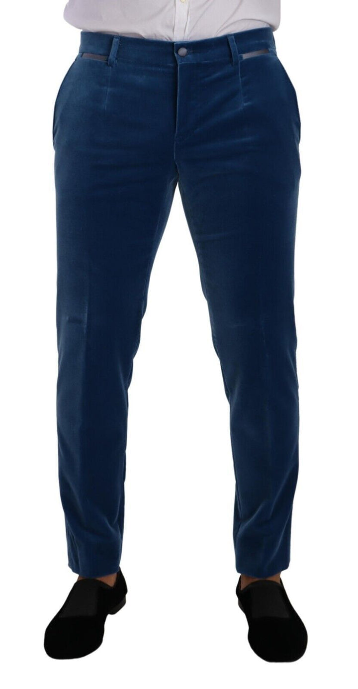 Dolce & Gabbana Blue SICILIA Velvet Slim Fit 2 Piece Suit