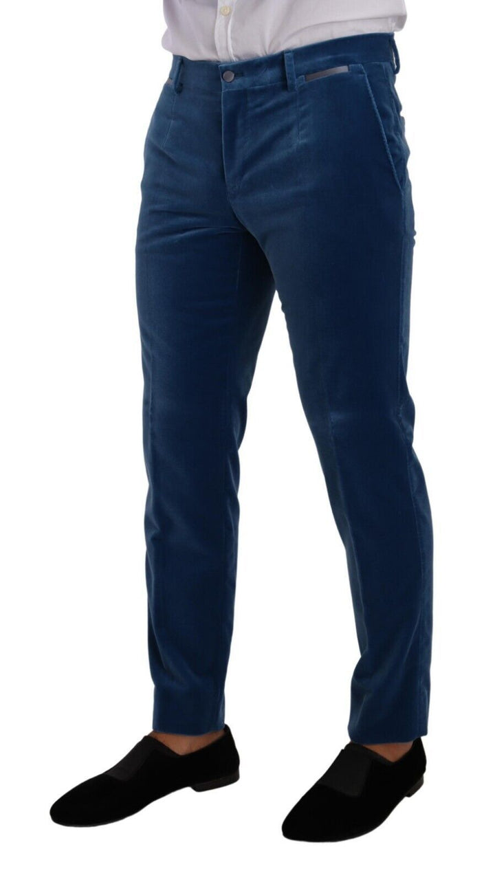 Dolce & Gabbana Blue SICILIA Velvet Slim Fit 2 Piece Suit
