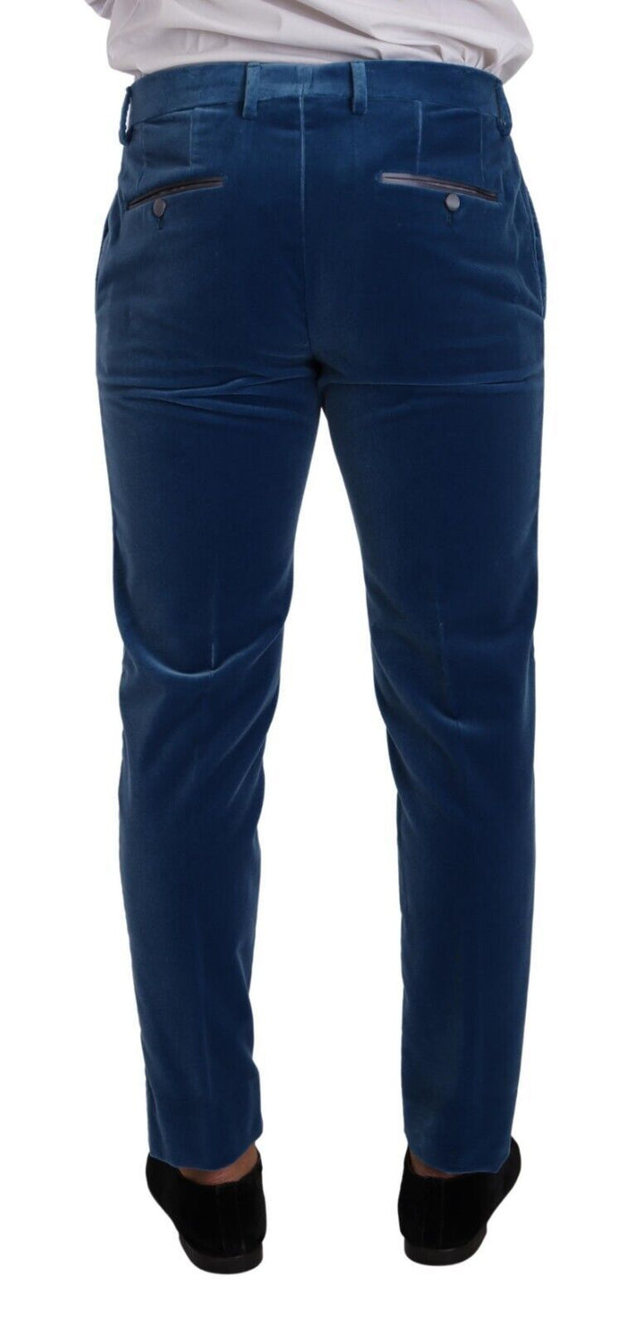 Dolce & Gabbana Blue SICILIA Velvet Slim Fit 2 Piece Suit