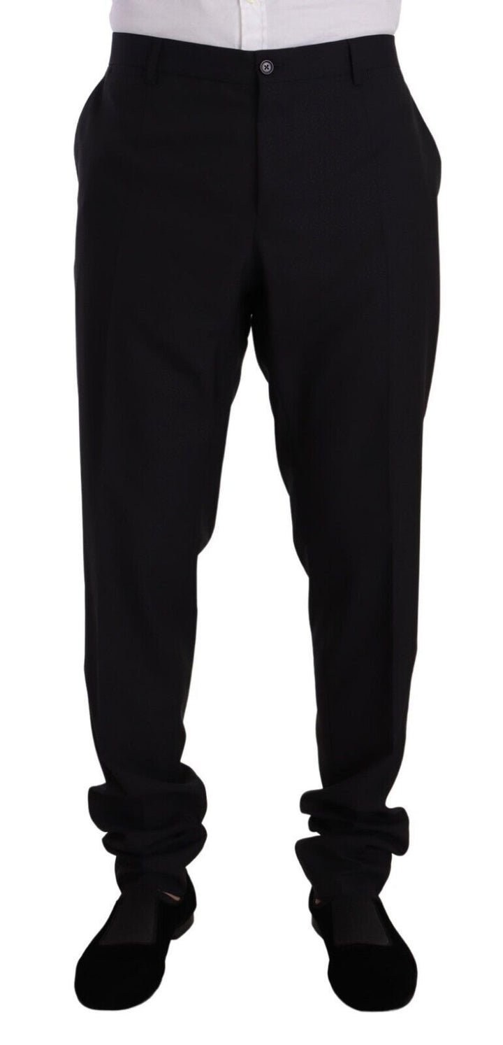 Dolce & Gabbana Blue GOLD Wool Single Breasted 2 Piece Suit