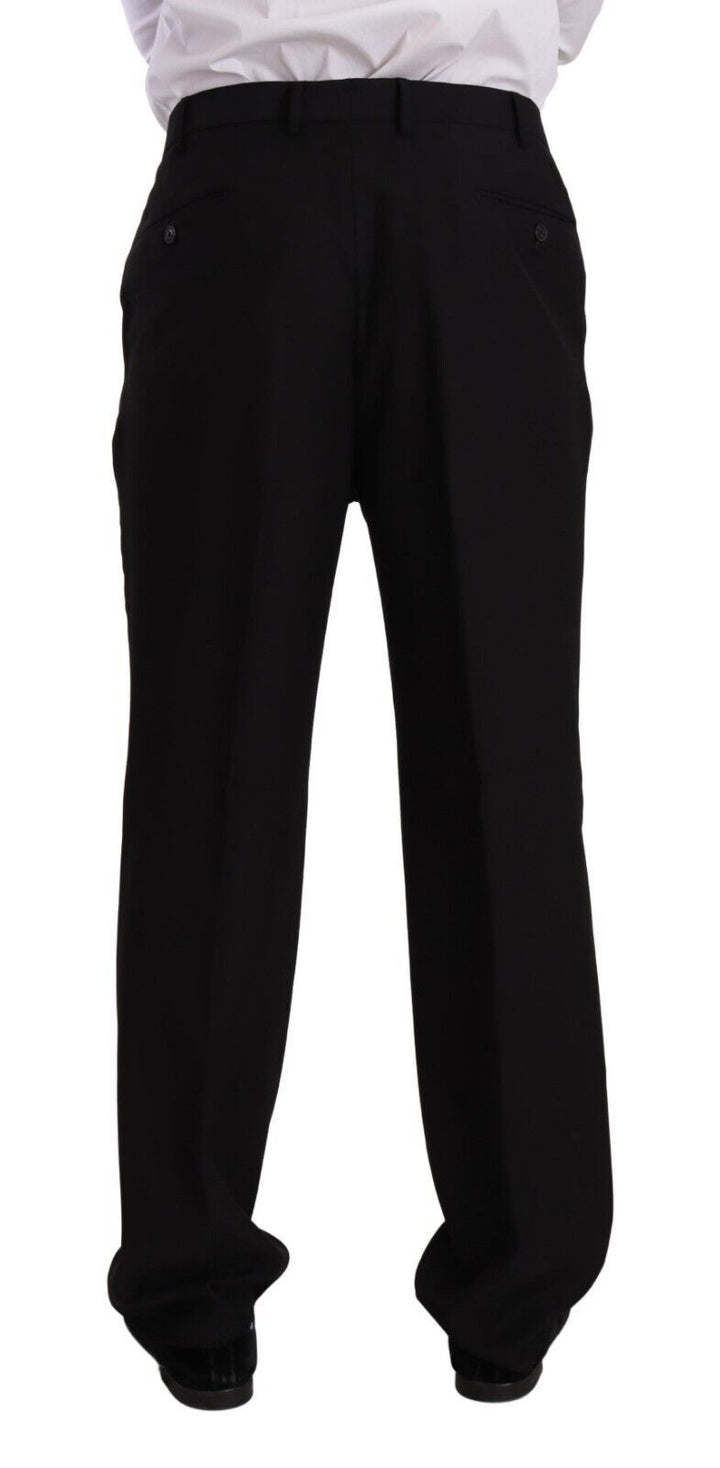 Domenico Tagliente Black Polyester Single Breasted Formal Suit
