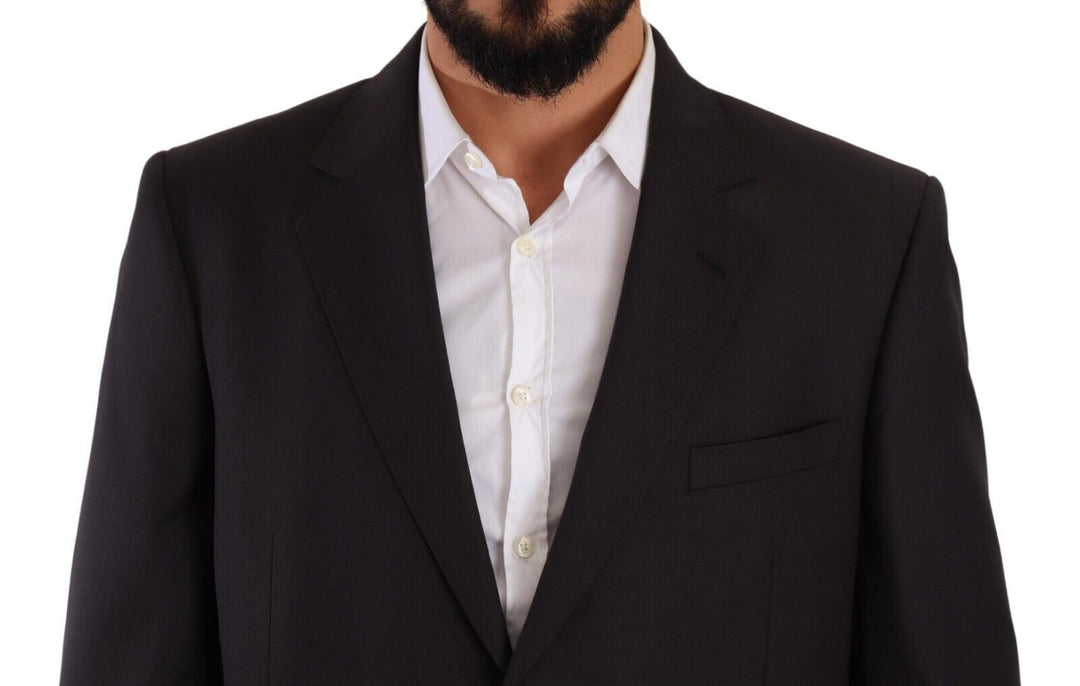 Domenico Tagliente Gray Polyester Single Breasted Formal Suit