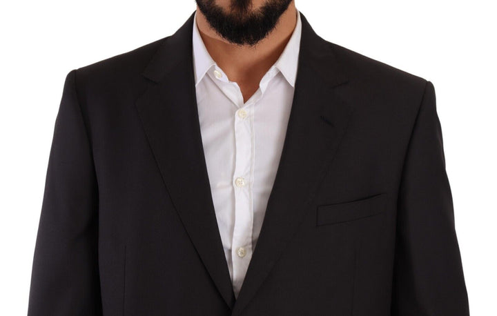 Domenico Tagliente Gray Polyester Single Breasted Formal Suit