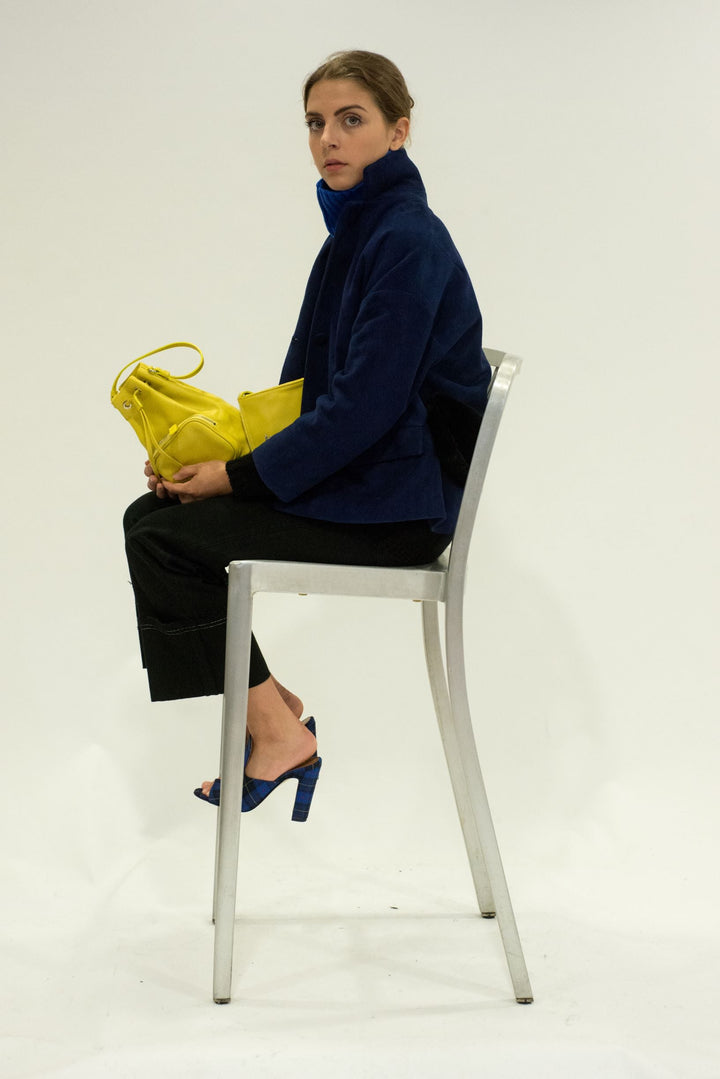 LA ROSE leather satchel bag black-9