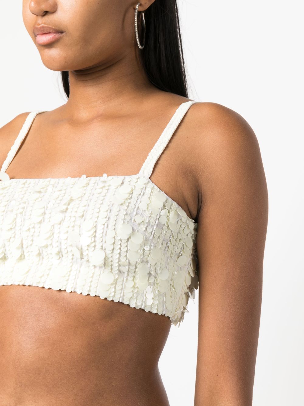 PAROSH sequin-embellished crop top-9