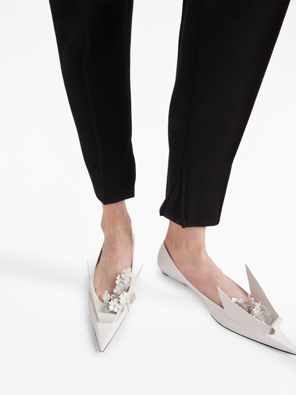 PRADA high-waist skinny-cut trousers-3