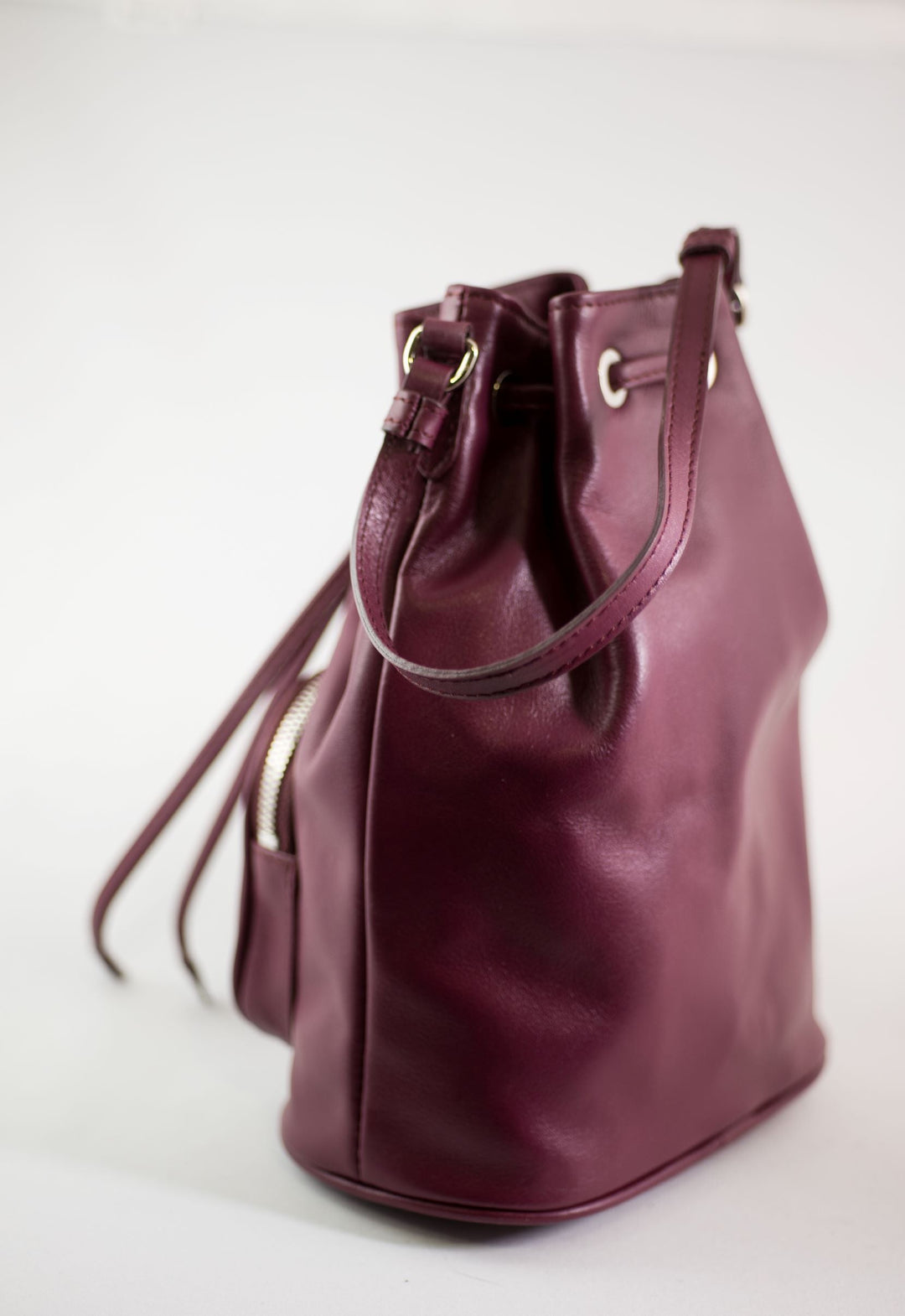 LA ROSE leather satchel bag black-36