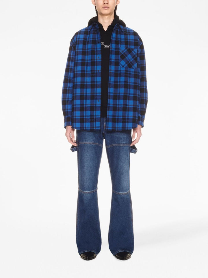 OFF-WHITE checked flannel shirt-1
