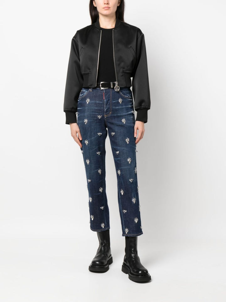 DSQUARED2 Crystal Flies high-rise jeans-1