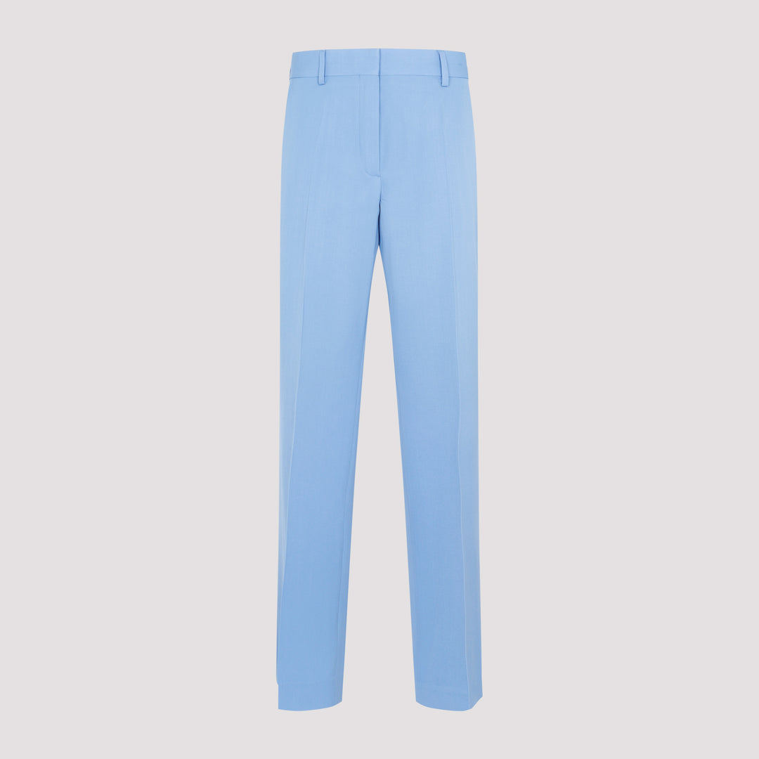 Light Blue Pulley Wool Pants-0