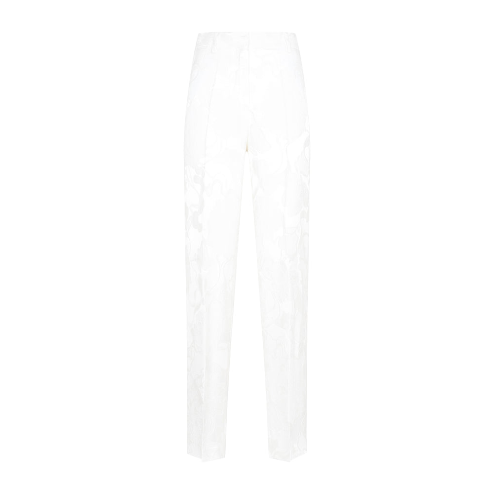 White Pulley Wool Pants-1