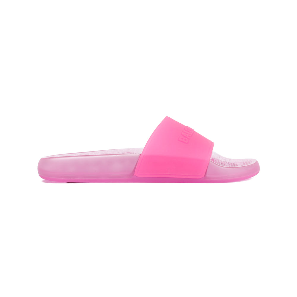 Pink Rubber Pool Transparent Slides Slippers-1